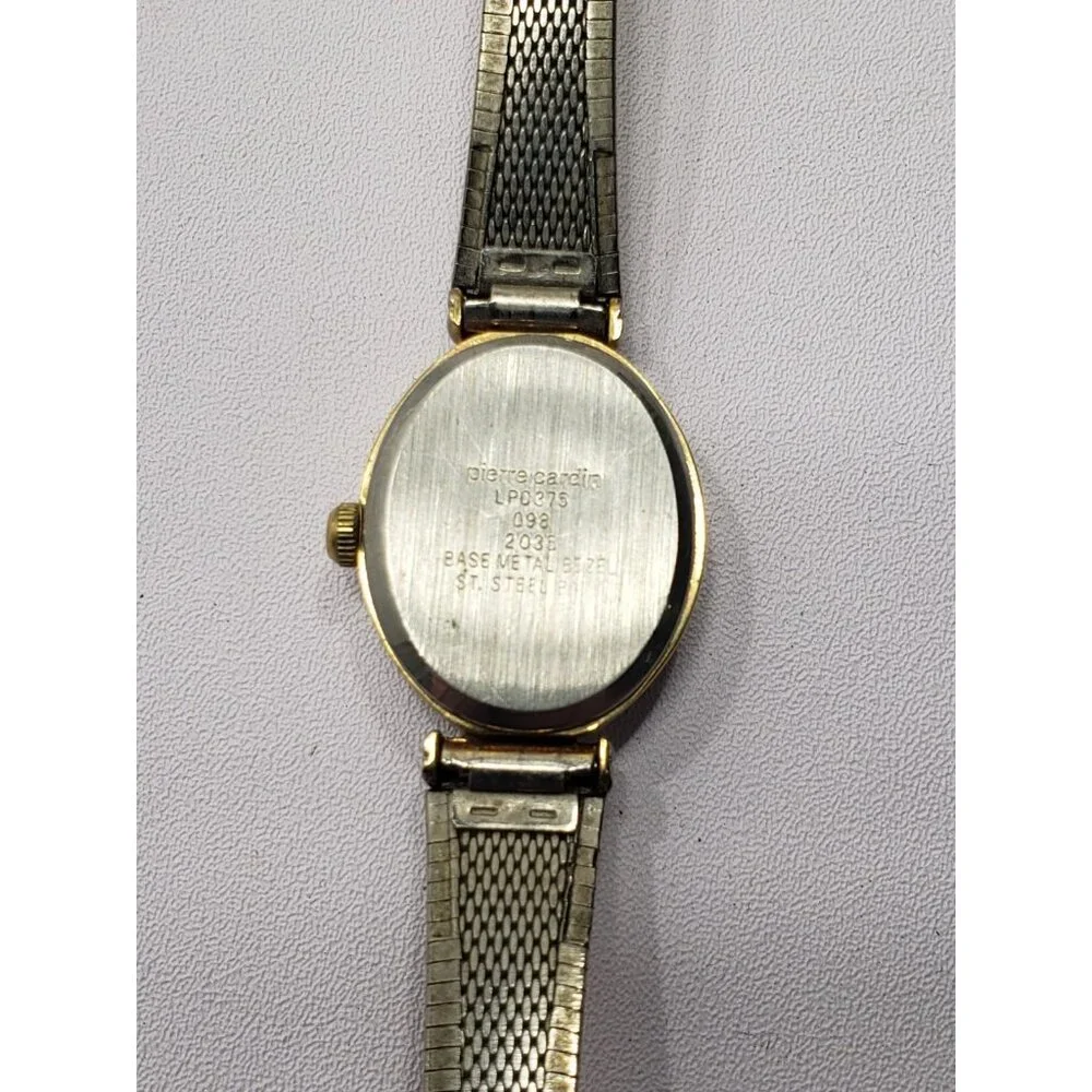 Pierre Cardin LPC375 Ladies Gold Tone Wristwatch Miyota Quarts Gold Texture Band
